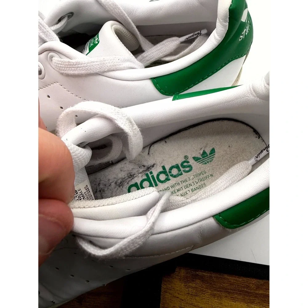Adidas Stan‎ Smith M20324 Mens 8 Sneaker Cloud White Green Leather Tennis Shoes